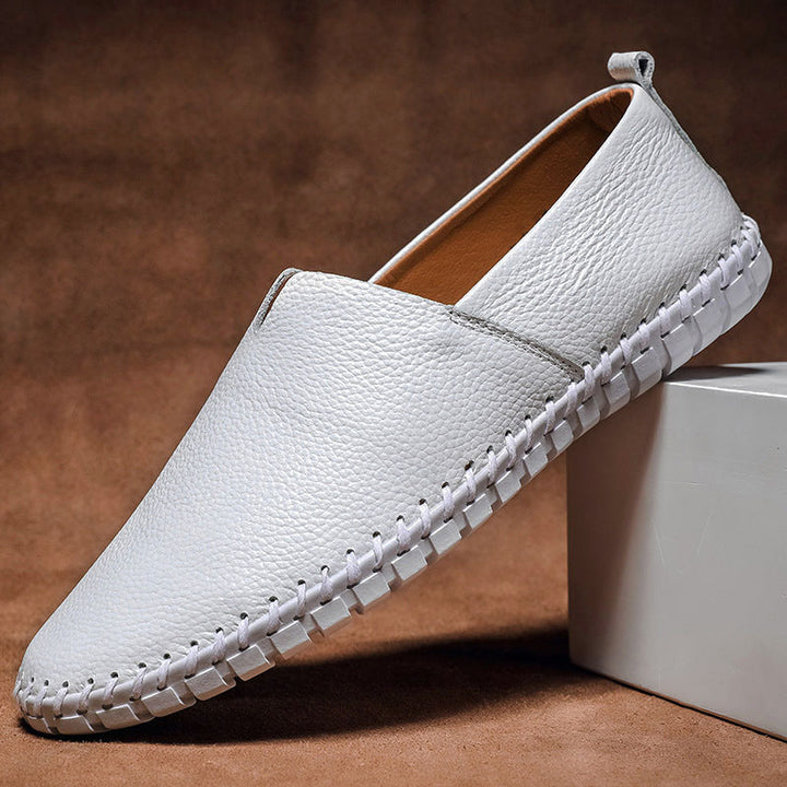 John | Men's Hand-Stitched Leather Loafers-MODAUTLET