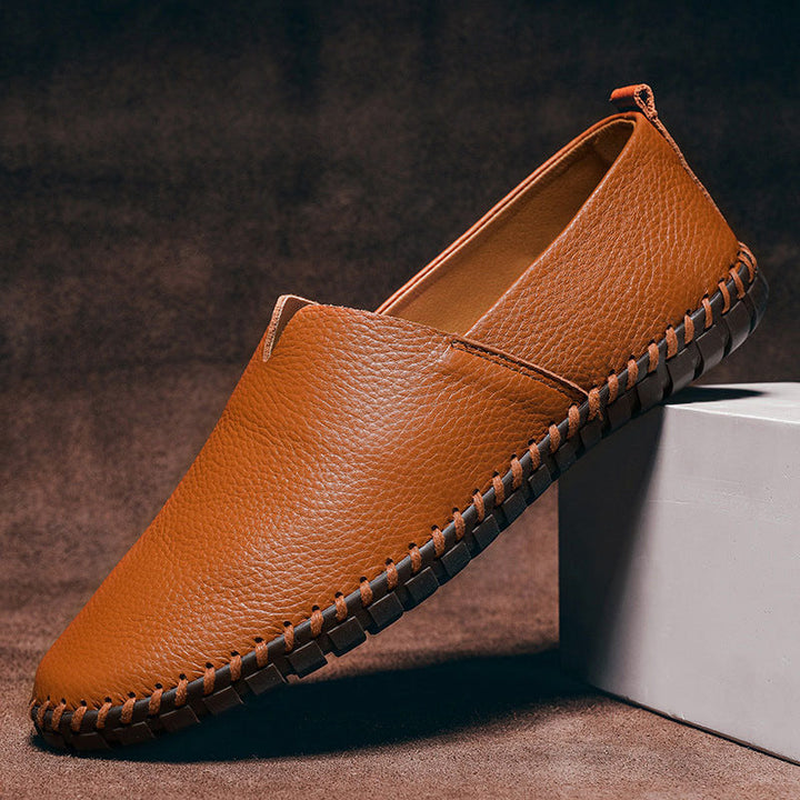 John | Men's Hand-Stitched Leather Loafers-MODAUTLET