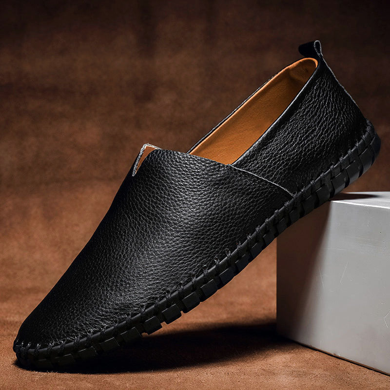 John | Men's Hand-Stitched Leather Loafers-MODAUTLET