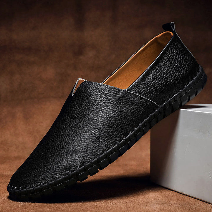 John | Men's Hand-Stitched Leather Loafers-MODAUTLET