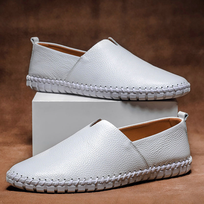 John | Men's Hand-Stitched Leather Loafers-MODAUTLET
