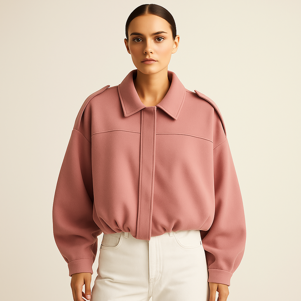 Josephine Stylish Bomber Jacket Pink
