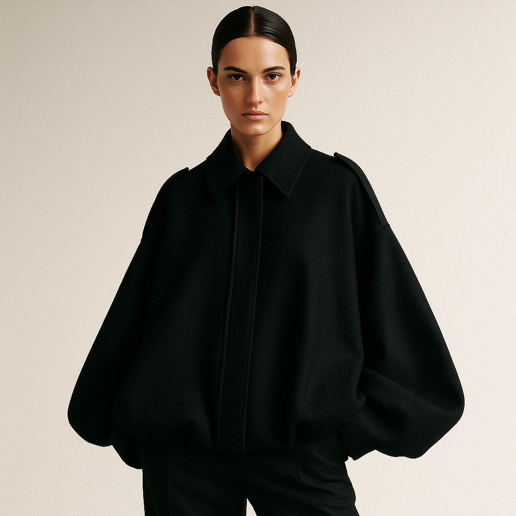 Josephine Stylish Bomber Jacket Black