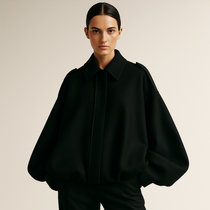 Josephine Stylish Bomber Jacket Black