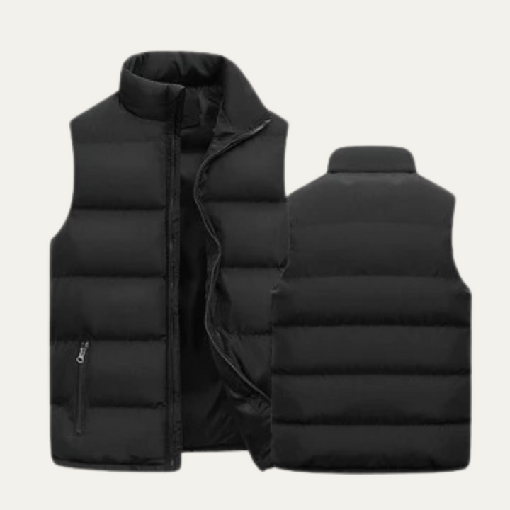 Colete masculino acolchoado, leve e quente, tipo puffer