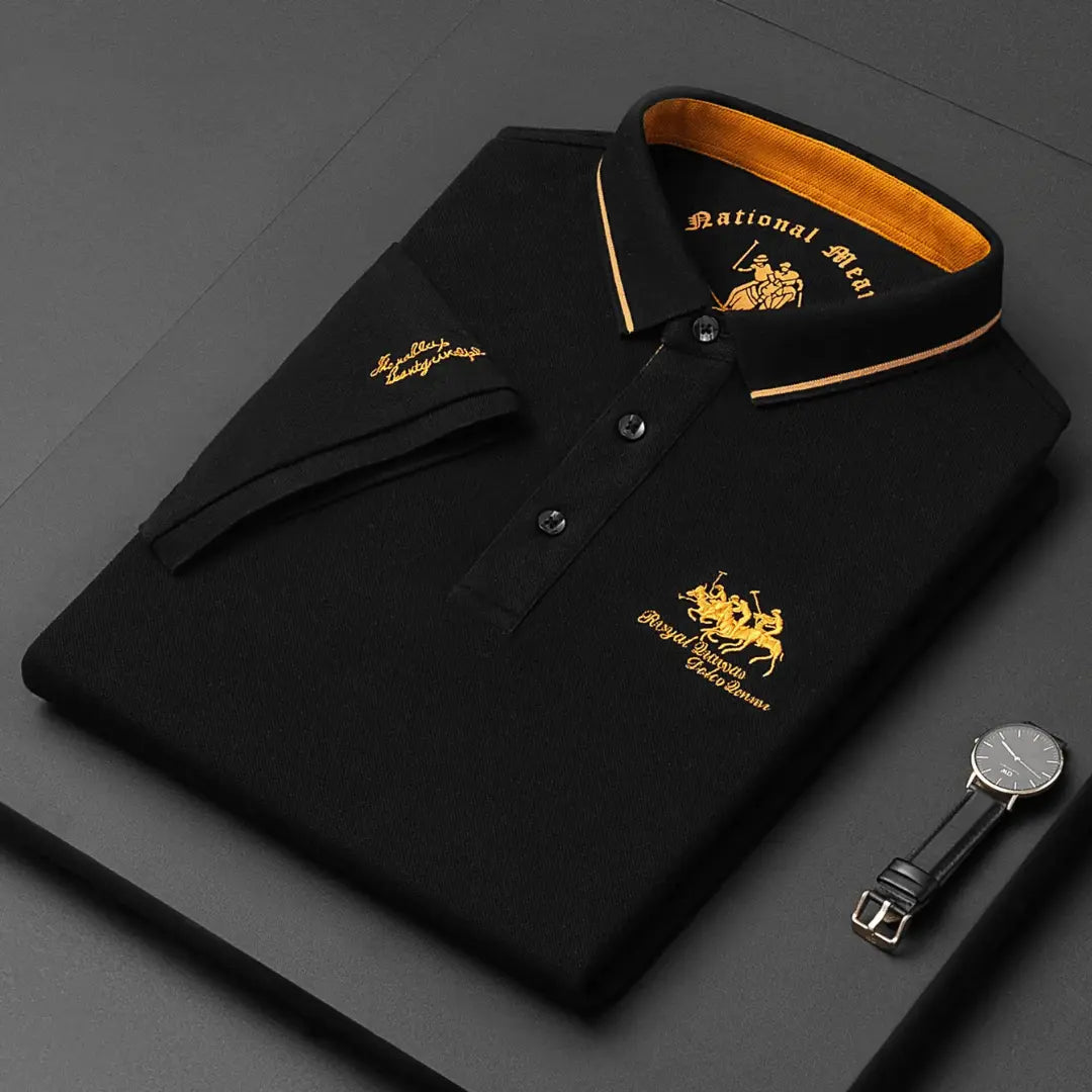 Classic Polo Shirt for Timeless Style Midnight Black