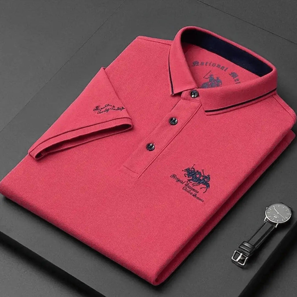 Classic Polo Shirt for Timeless Style Crimson Red