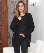 Women's Oversized Ribbed Button Front Cardigan – Cozy & Casual