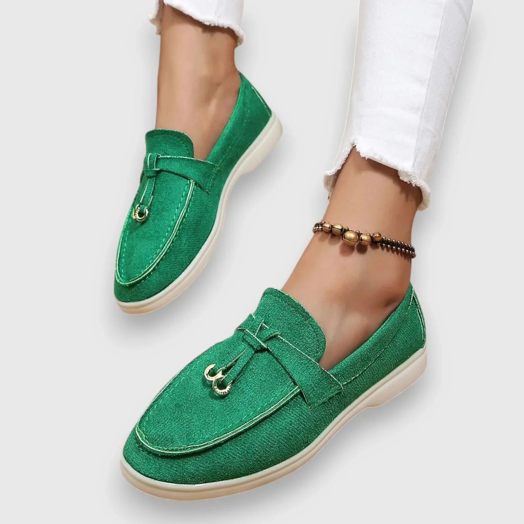 Premium Women's Loafer - Stylish & Comfortable Footwear Green