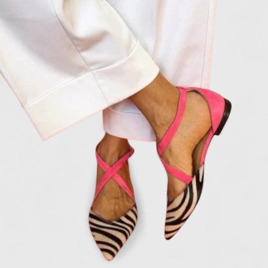 Khreysa | Women's Elegant Ballerina Shoes with Straps-MODAUTLET