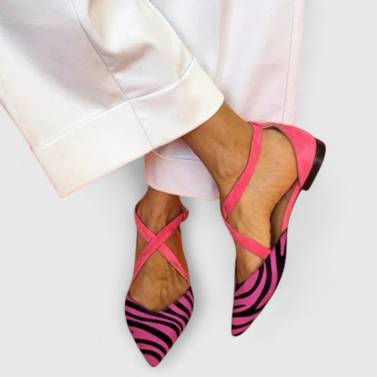 Khreysa | Women's Elegant Ballerina Shoes with Straps-MODAUTLET