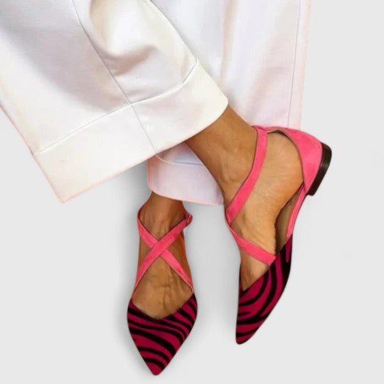 Khreysa | Women's Elegant Ballerina Shoes with Straps-MODAUTLET