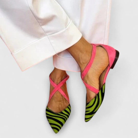 Khreysa | Women's Elegant Ballerina Shoes with Straps-MODAUTLET