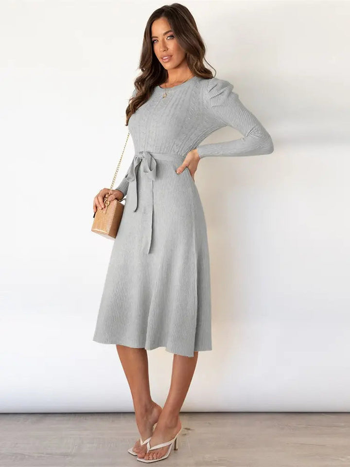 Women's Cozy Chic Knitted Midi Dress-MODAUTLET