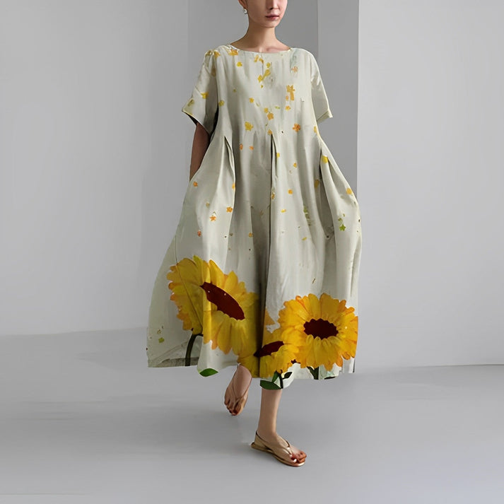 Jacklyn | Women's Relaxed Floral Midi Dress
