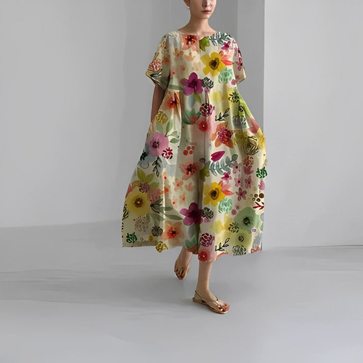 Jacklyn | Women's Relaxed Floral Midi Dress