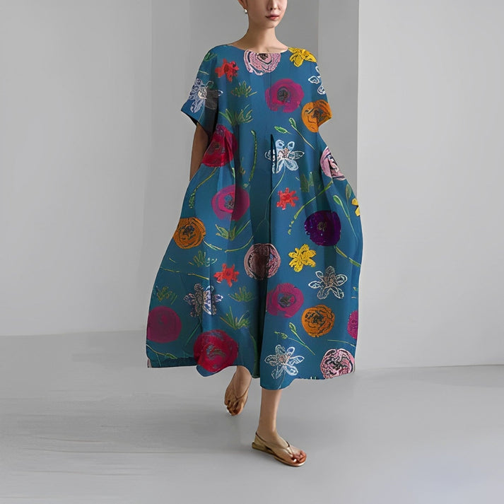 Jacklyn | Women's Relaxed Floral Midi Dress