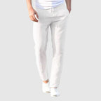 Men's Relaxed Linen Trousers White
