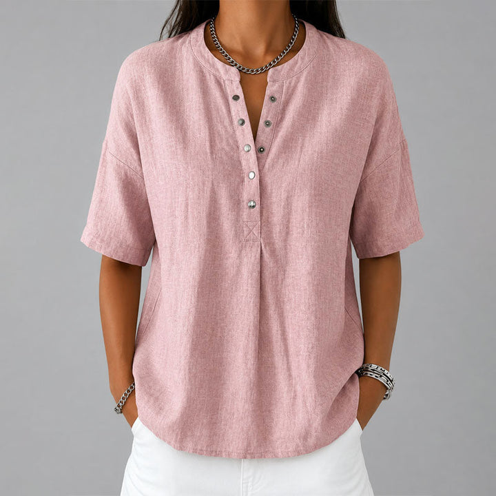 Lacey | Women's Casual Snap-Front Top-MODAUTLET