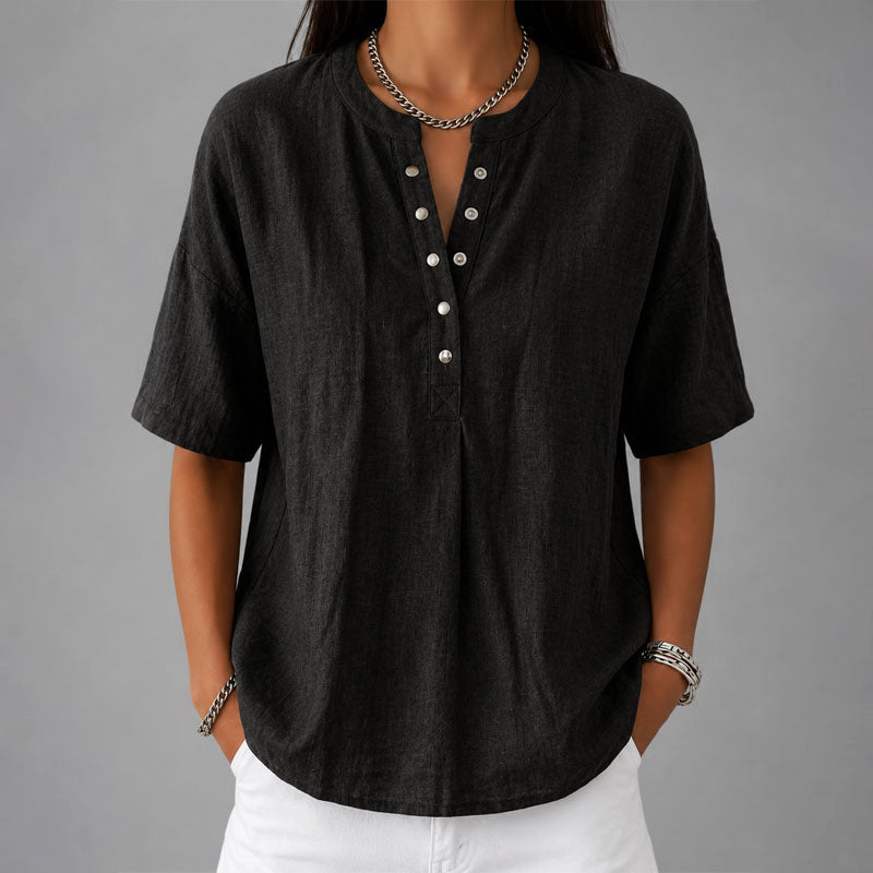Lacey | Women's Casual Snap-Front Top-MODAUTLET