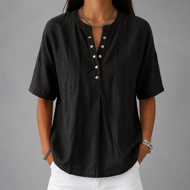 Lacey | Women's Casual Snap-Front Top-MODAUTLET