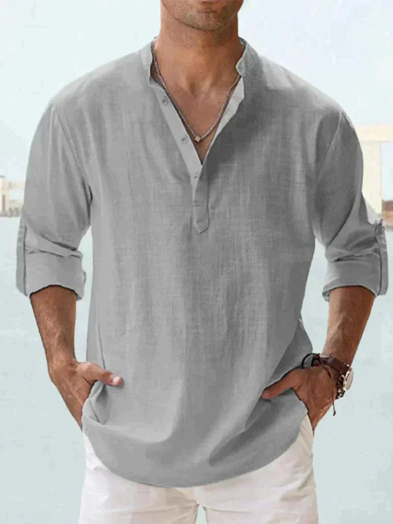 Camisa casual de manga larga para hombre