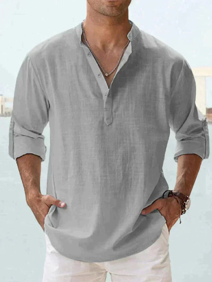 Camisa casual de manga larga para hombre