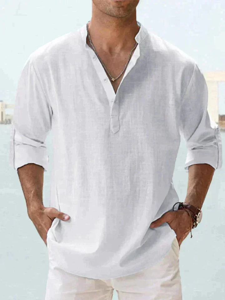 Camisa casual de manga larga para hombre