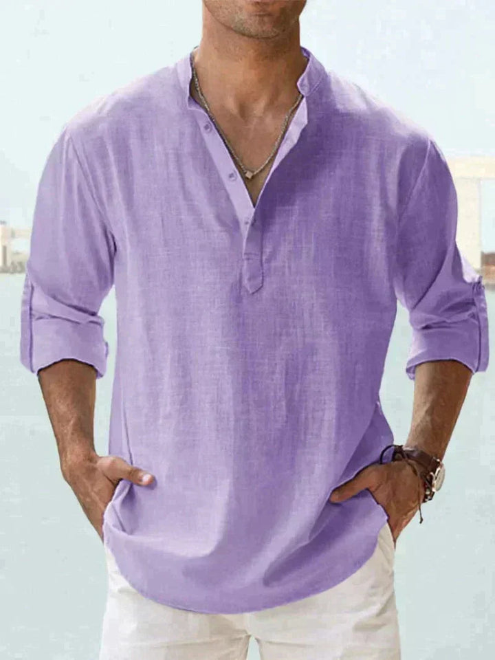 Camisa casual de manga larga para hombre