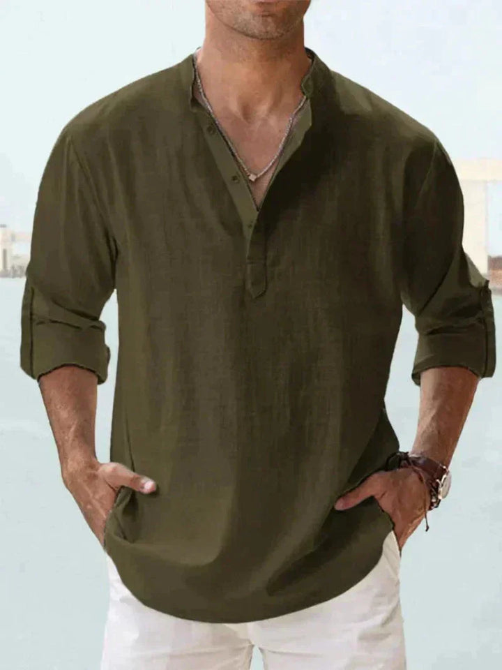 Camisa casual de manga larga para hombre
