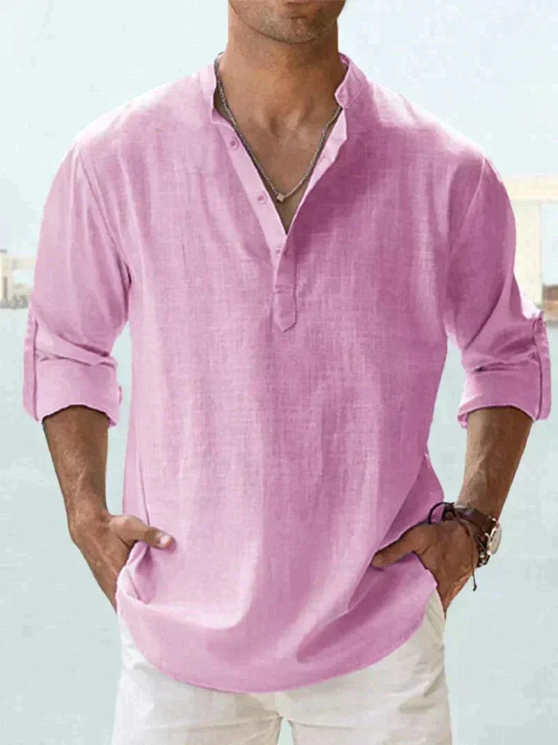 Camisa casual de manga larga para hombre