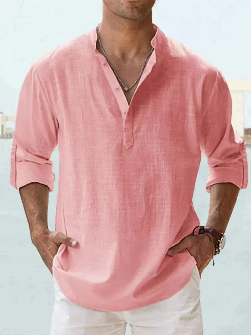 Camisa casual de manga larga para hombre