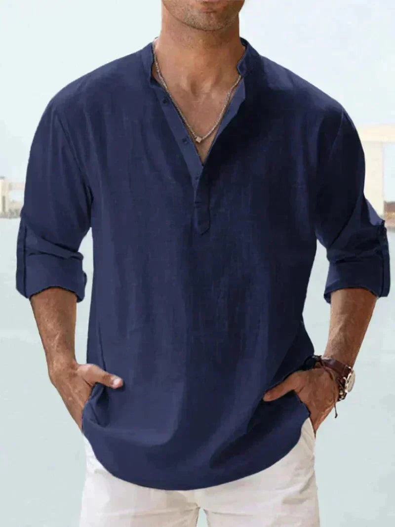 Camisa casual de manga larga para hombre