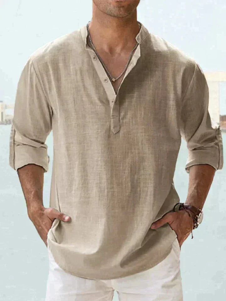 Camisa casual de manga larga para hombre