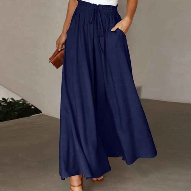 Women's High-Waisted Wide Leg Flow Pants-MODAUTLET