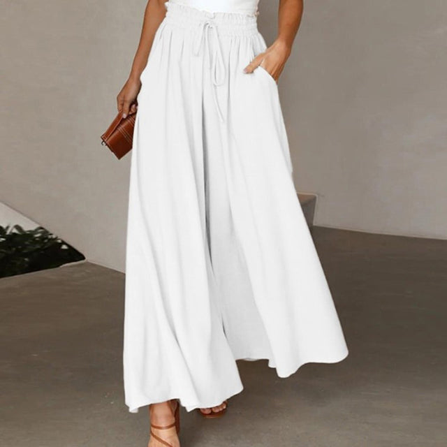 Women's High-Waisted Wide Leg Flow Pants-MODAUTLET