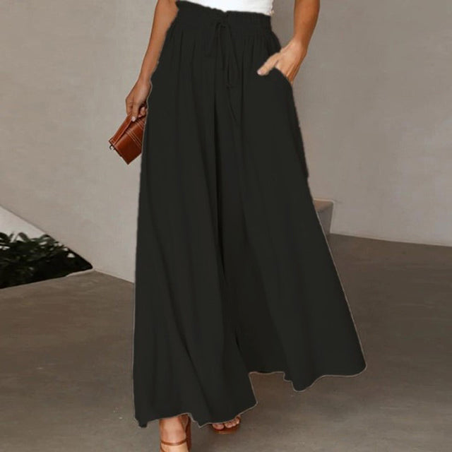 Women's High-Waisted Wide Leg Flow Pants-MODAUTLET