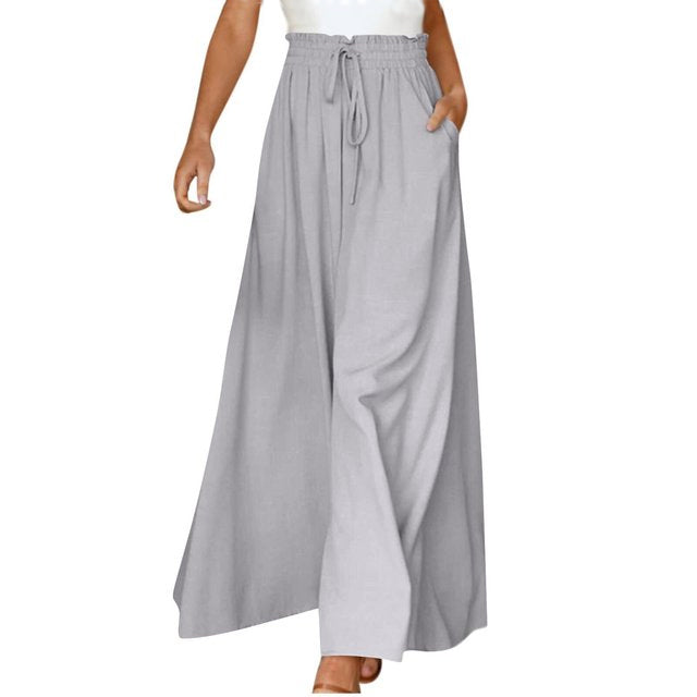 Women's High-Waisted Wide Leg Flow Pants-MODAUTLET