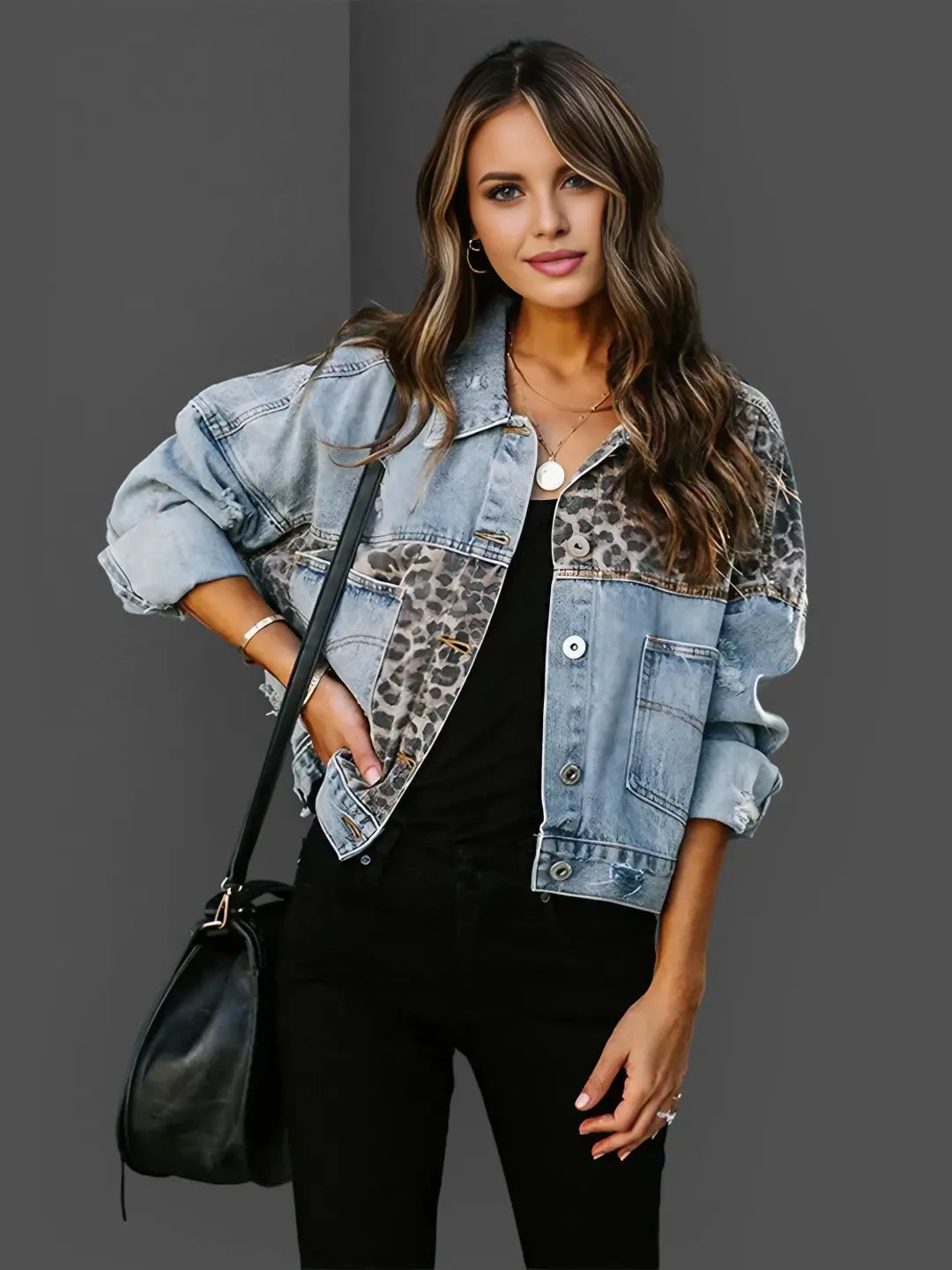 Leopard Print Este Jacket – Chic Elegance