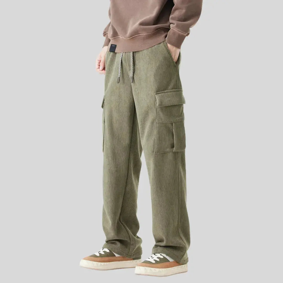 Men's Corduroy Cargo Pants-MODAUTLET