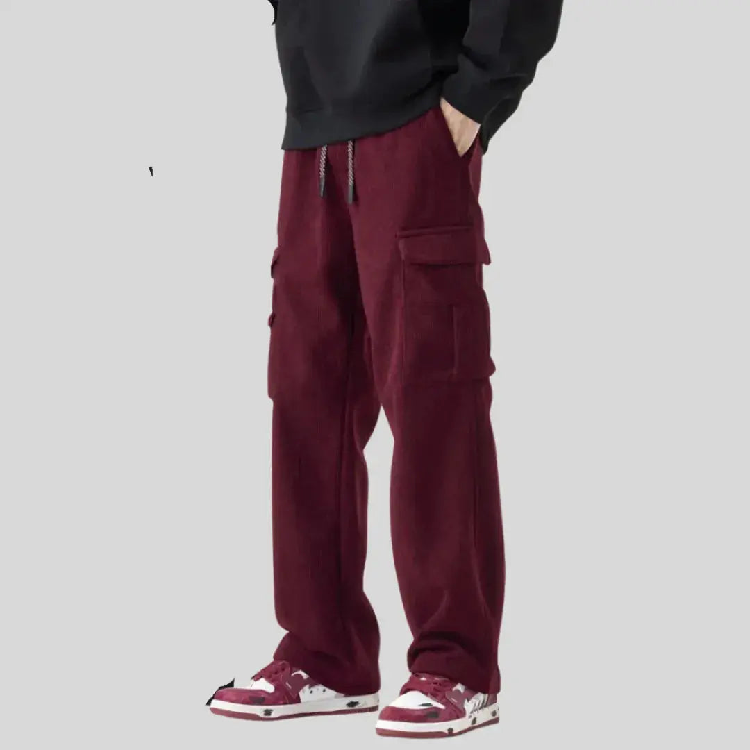 Men's Corduroy Cargo Pants-MODAUTLET