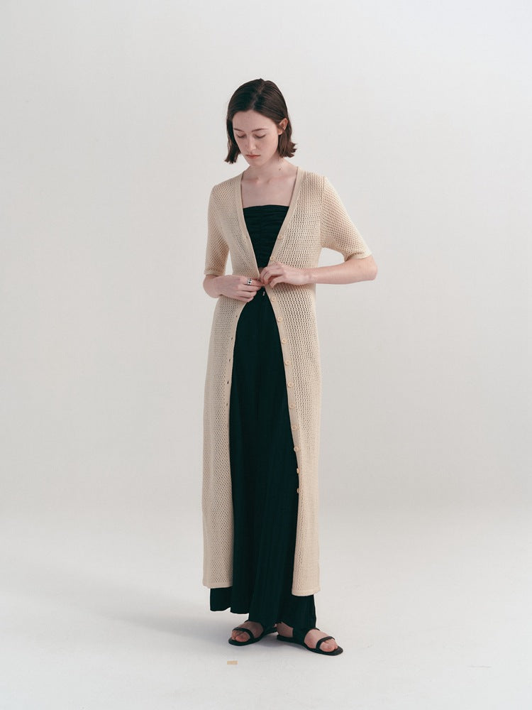 Lightweight Hollow Knit Cardigan for All Seasons