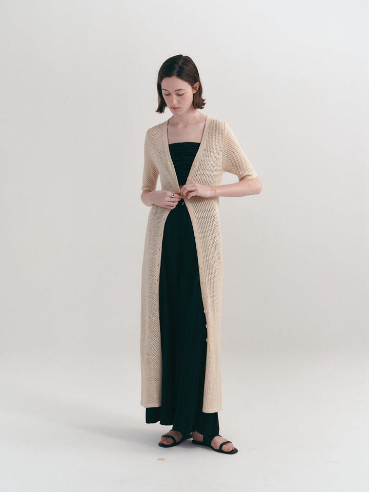 Lightweight Hollow Knit Cardigan for All Seasons