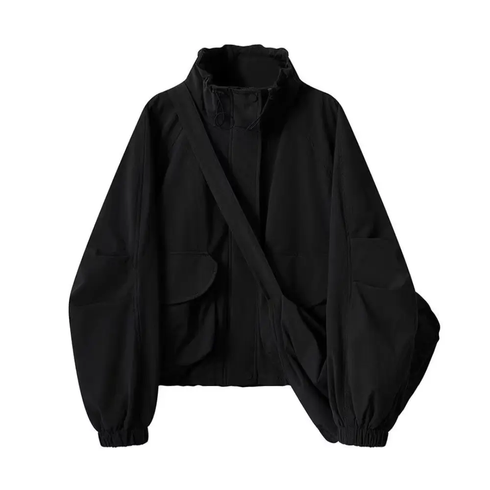 Lightweight Windbreaker Jacket for All-Weather Protection Black