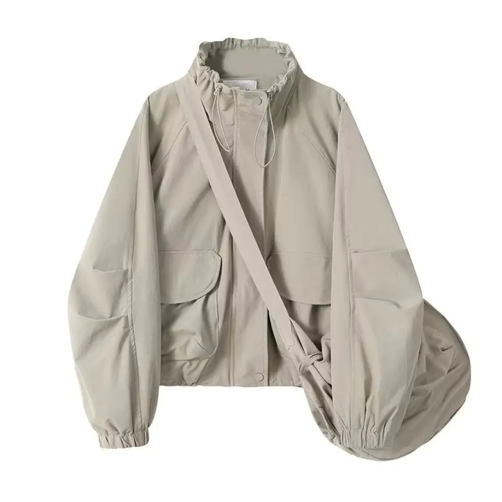 Lightweight Windbreaker Jacket for All-Weather Protection Beige