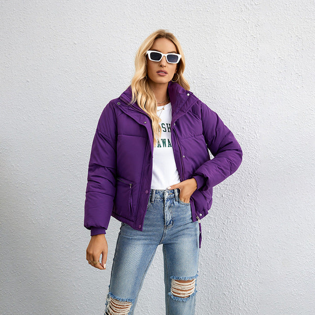 Lightweight Zipper Jacket For Women All Season Wear Purple