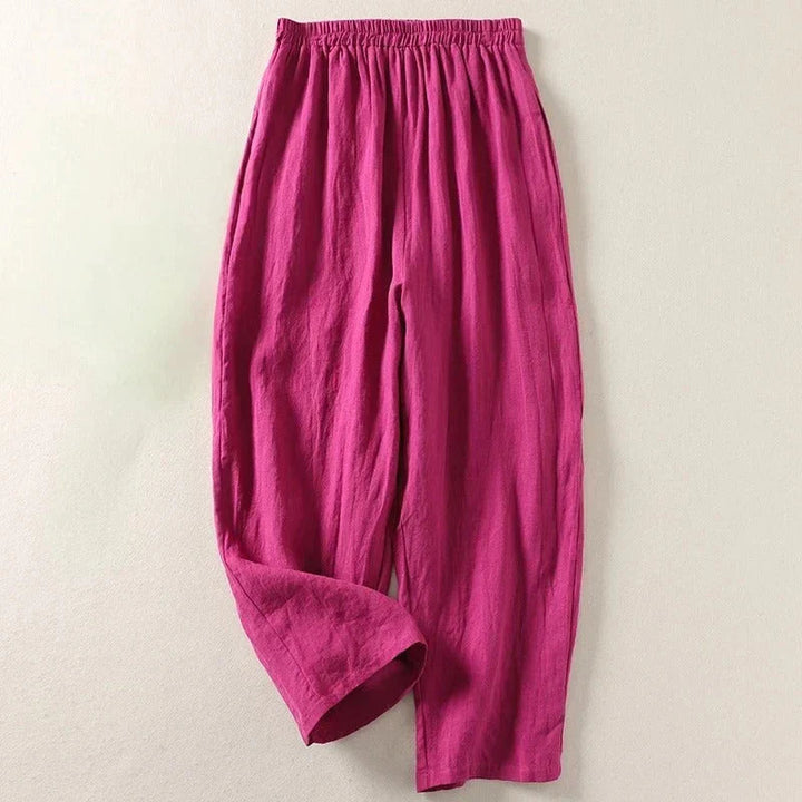 Women's Lightweight Linen Pants Set - 5 Pack Trousers-MODAUTLET