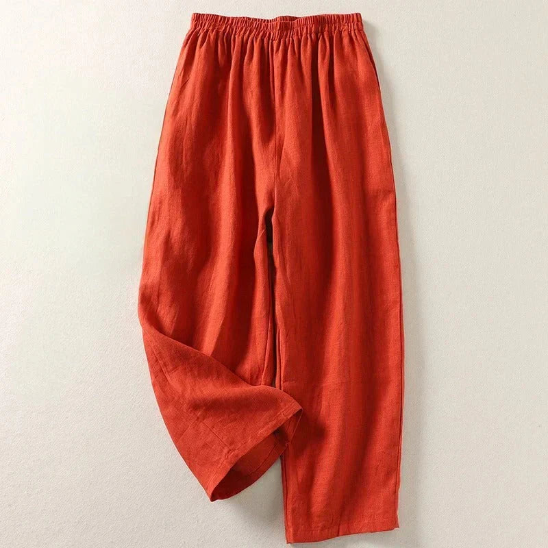 Women's Lightweight Linen Pants Set - 5 Pack Trousers-MODAUTLET