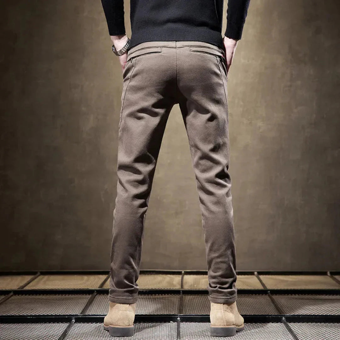 Casual Slim Fit Straight Leg Pants for Everyday Wear-MODAUTLET
