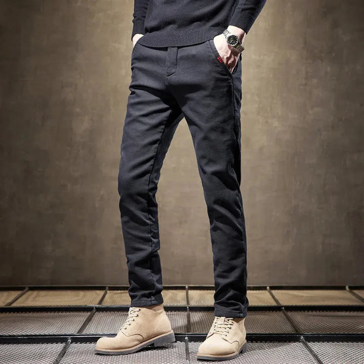 Casual Slim Fit Straight Leg Pants for Everyday Wear-MODAUTLET